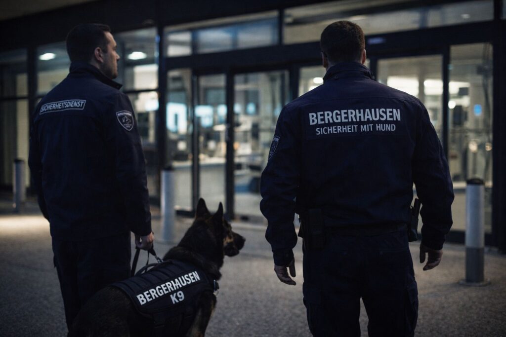 Zwei Sicherheitsmitarbeiter